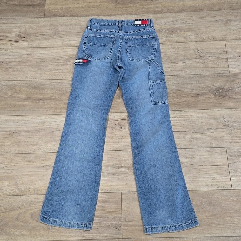 Y2K Tommy Hilfiger Straight Leg Boot Cut Carpenter Style Jeans - Picture 10 of 13
